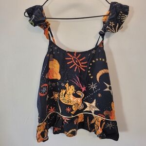 Maaji Bohemian Astro Mystical Leopard Print Camisole Top - Size S